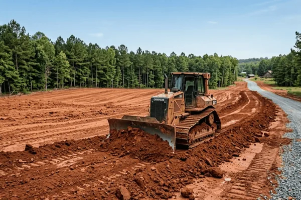 Land grading for new driveway access in Burke County
